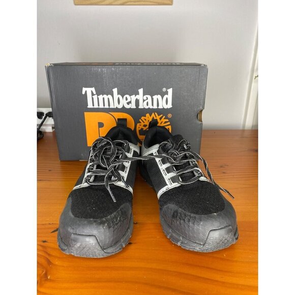 Timberland Pro Radius Composite Safety Toe Work Shoes Size 9 Black & Silver - Picture 1 of 8